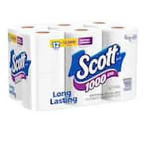 Tissue 12 Pack) 12 Per Rolls (1000-Sheet Rolls) Toilet of (4-Pack White