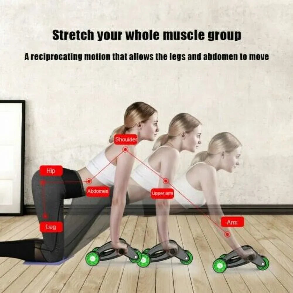 Abdominal Wheel AB Fitness Waist Mat Core Gym Exercise Knee Home Roller Workout