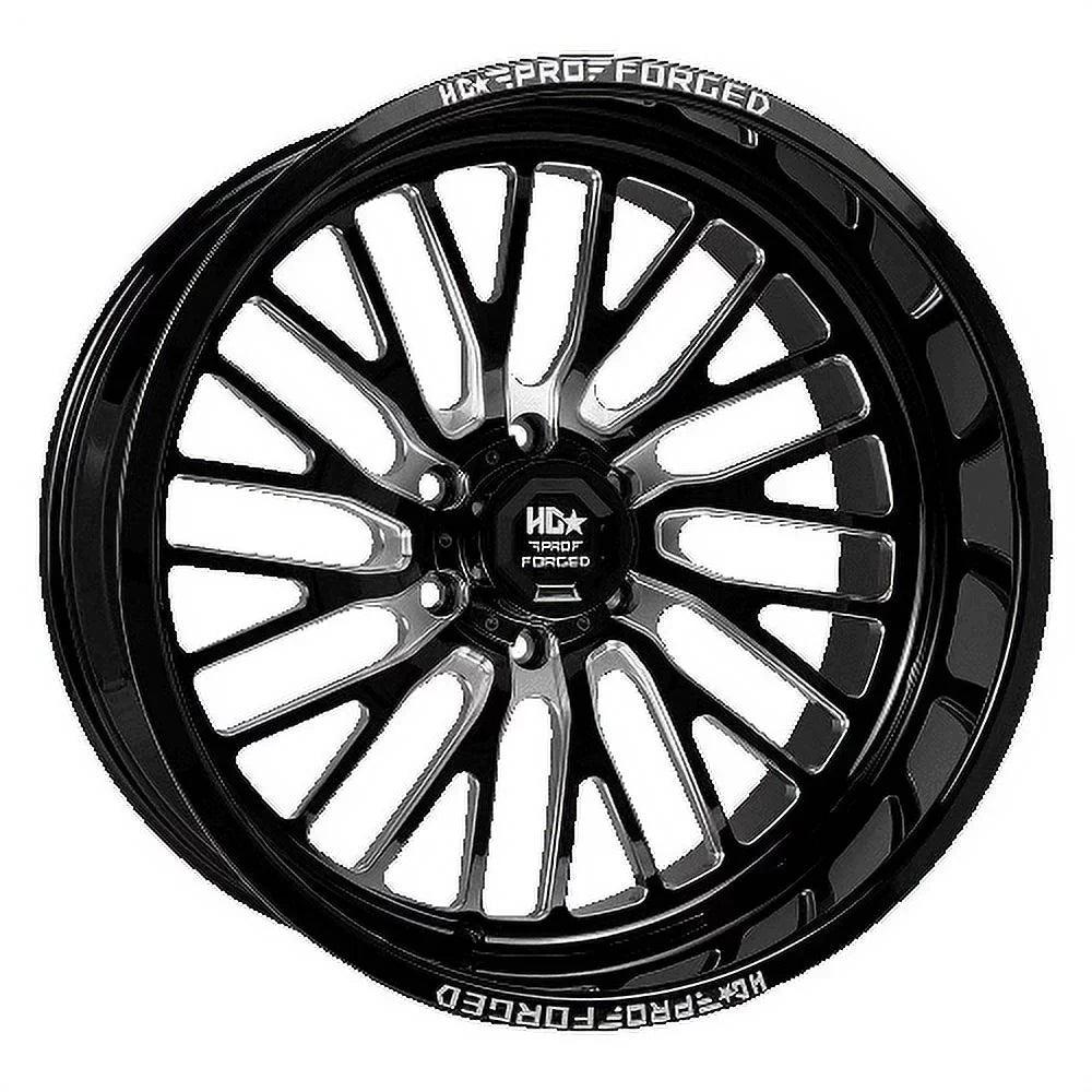 HD Gloss -76ET Milled 24X14 122.1CB FORGED Black Wheel PRO LHD 6X139.7 SENTRY LUXXX 7
