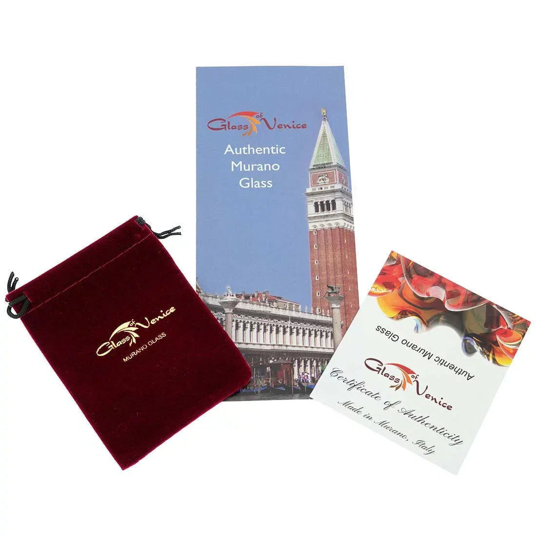 Leather with Murano - Millefiori Brown Band Glass GlassOfVenice Watch Multicolor