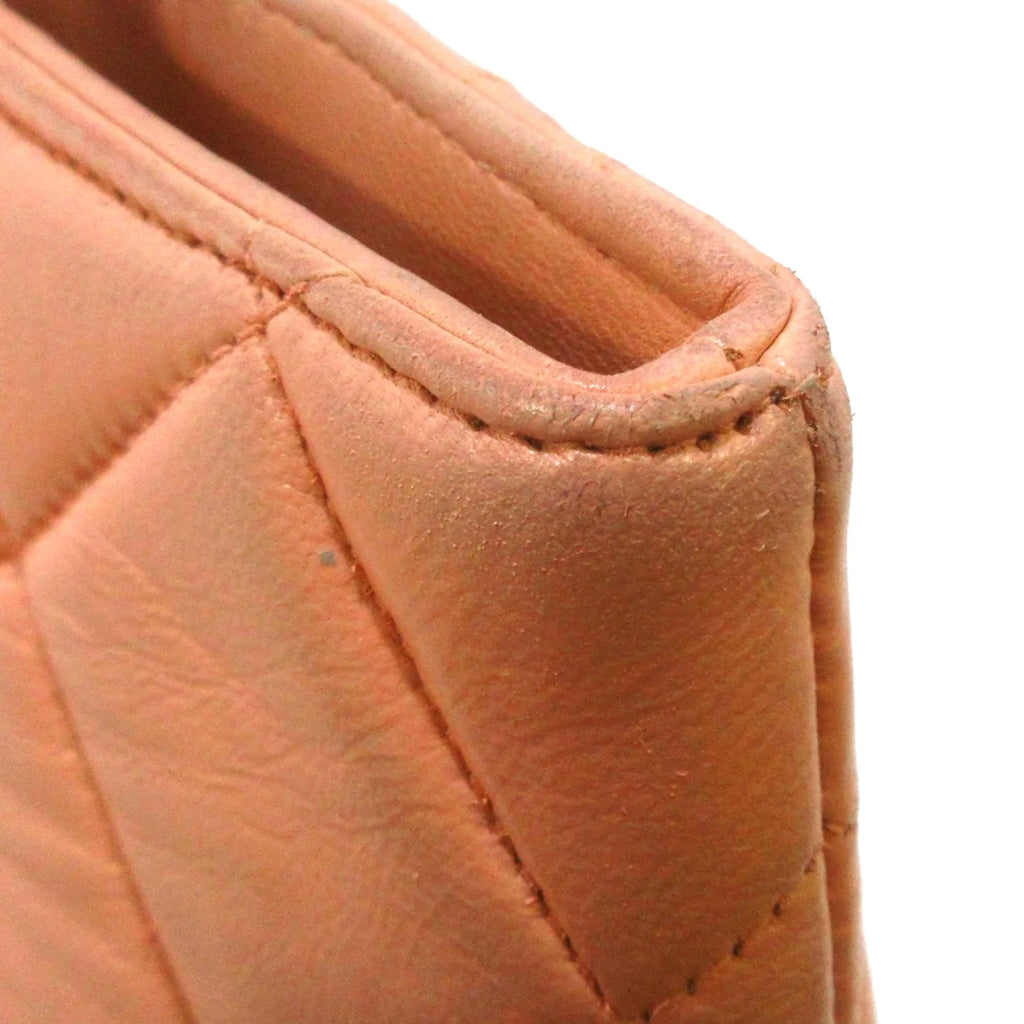 Orange Lambskin Bag Medallion Tote Tote Women Authenticated (Good) Leather Pre-Owned